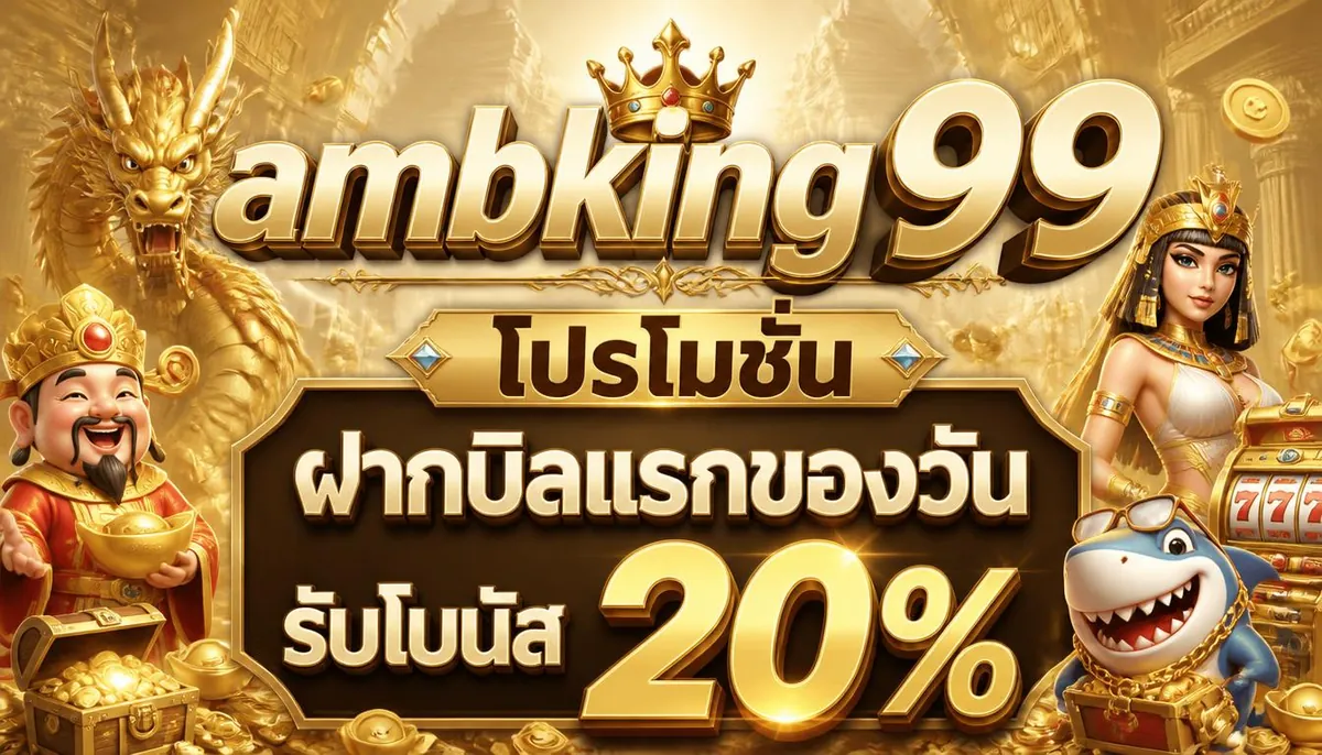 ambking99 โปรโมชั่น ฝากบิลแรกของวัน รับโบนัส 20%